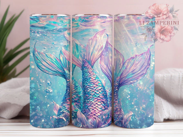 Kids Under Sea Mermaid Tumbler, Mermaid Tails Sublimation Design, Under Sea Scales Art, 20oz Mermaid Tumbler, Whimsical Ocean Mug, Cute Mermaid Cup, Stylish Sea Wrap Sublimation Li Zamperini 
