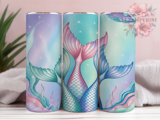 Kids Under Sea Mermaid Tumbler, Mermaid Tails Sublimation Design, Under Sea Scales Art, 20oz Mermaid Tumbler, Whimsical Ocean Mug, Cute Mermaid Cup, Stylish Sea Wrap Sublimation Li Zamperini 