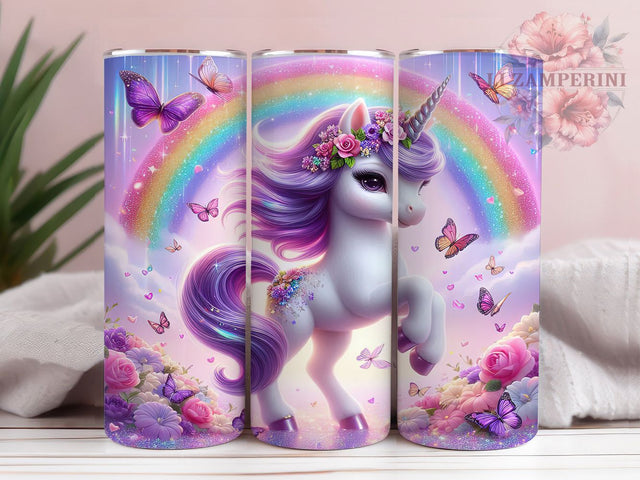 Kids Unicorn Rainbow Anime Tumbler Wrap, Rainbow Tumbler, Anime Tumbler, Horse Tumbler, 20oz Tumbler Wrap, Sublimation Design, Magical Tumbler Sublimation Li Zamperini 