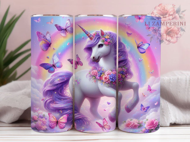 Kids Unicorn Rainbow Anime Tumbler Wrap, Rainbow Tumbler, Anime Tumbler, Horse Tumbler, 20oz Tumbler Wrap, Sublimation Design, Magical Tumbler Sublimation Li Zamperini 