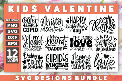 Kids Valentine SVG Bundle SVG Ariyan 