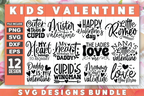 Kids Valentine SVG Bundle SVG Ariyan 