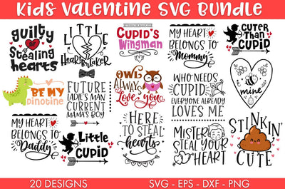 Kids Valentine's Day SVG Bundle Sublimation Cut file SVG Freeling Design House 
