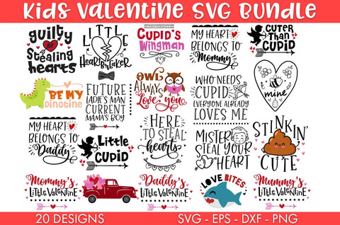 Kids Valentine's Day SVG Bundle Sublimation Cut file SVG Freeling Design House 