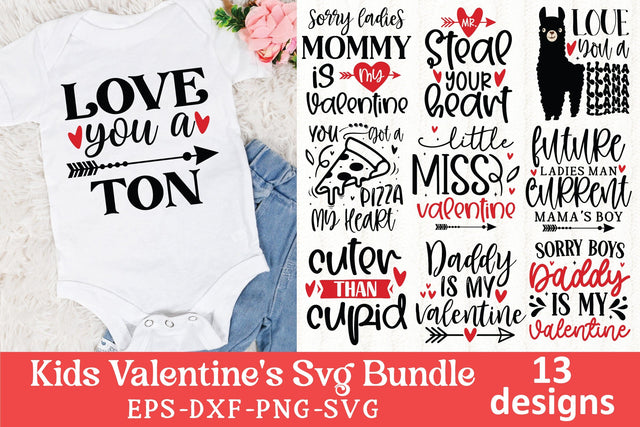 Kids Valentine's Svg Bundle SVG Crafty Ideas 