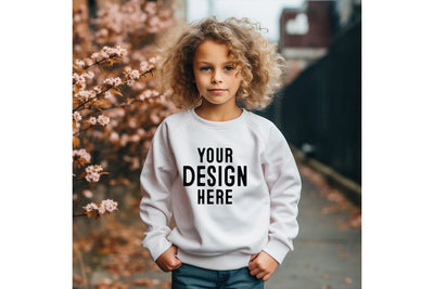 Kids White Sweatshirt Mockup 10 Mock Up Photo Craftlabsvg24 
