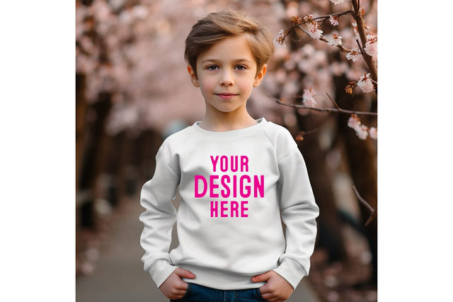 Kids White Sweatshirt Mockup 11 SVG Craftlabsvg24 