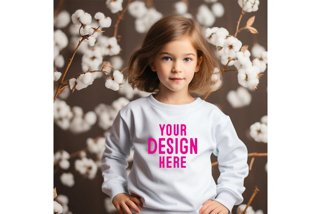 Kids White Sweatshirt Mockup Mock Up Photo Craftlabsvg24 