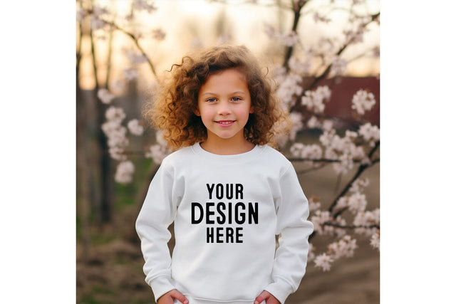 Kids White Sweatshirt Mockup Mock Up Photo Craftlabsvg24 