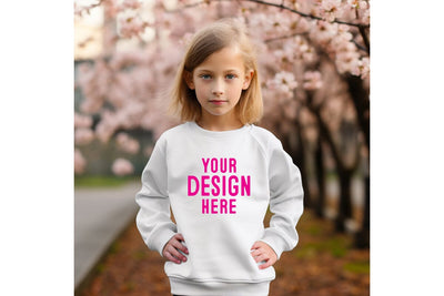 Kids White Sweatshirt Mockup Mock Up Photo Craftlabsvg24 