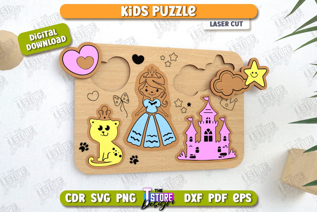 Kids Wooden Puzzle Laser Cut | Montessori Toy | Wooden Animal Puzzle ...
