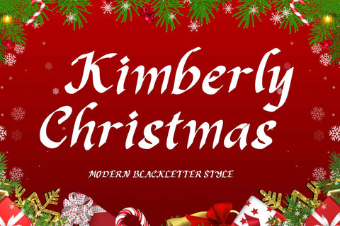 Kimberly Christmas Font Prasetya Letter 