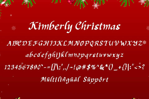 Kimberly Christmas Font Prasetya Letter 