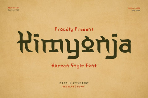 Kimyonja - Korean Style Font Font twinletter 