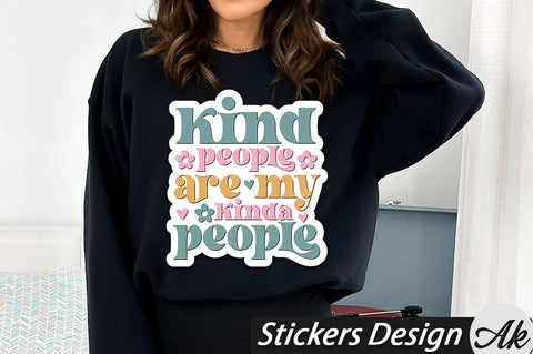 kind people are my kinda people Stickers Design SVG akazaddesign 