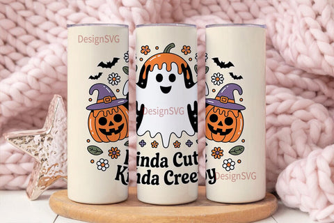 Kinda Cute Halloween 20oz Tumbler Wrap Sublimation DesignSVG 