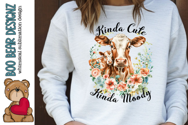 Kinda Cute Kinda Moody Clipart Sublimation Boo Bear Designz 