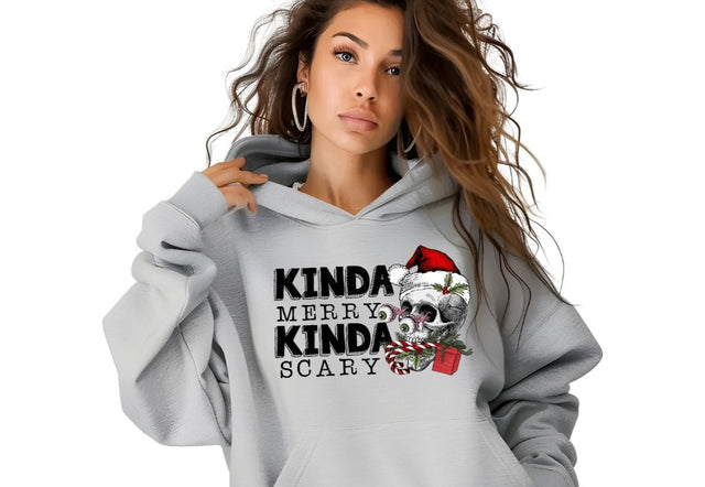 Kinda Merry Kinda Scary PNG | Gothic Christmas Design | Alternative Holiday Sublimation Art Sublimation Print Perfect Design Shop 