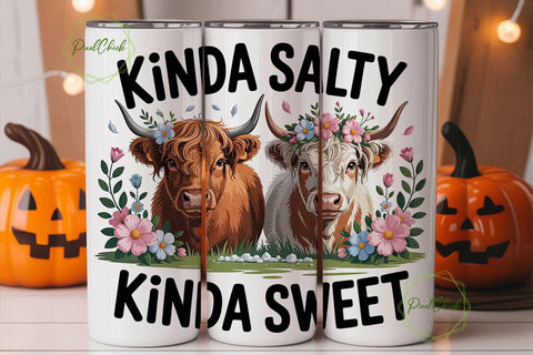 Kinda Salty Kinda Sweet 20oz Tumbler Sublimation PixelChick 