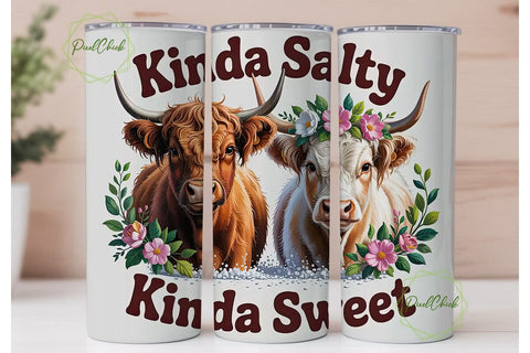 Kinda Salty Kinda Sweet 20oz Tumbler Sublimation PixelChick 