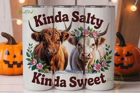 Kinda Salty Kinda Sweet 20oz Tumbler Sublimation PixelChick 