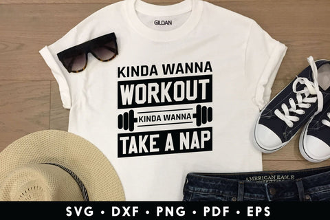 Kinda Wanna Workout Kinda Wanna Take a Nap SVG SVG CraftLabSVG 