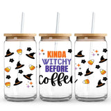 Kinda Witchy Before Coffee | UV DTF Wrap Only  9.7 x 4.3 - Cup NOT Included