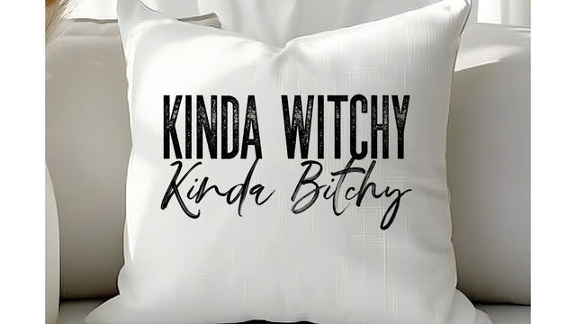 Kinda Witchy Kinda Bitchy SVG, Funny Halloween SVG, Witch Cut File SVG So Fontsy VIP Design Shop 