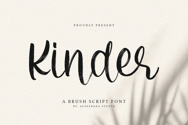 Kinder - Brush Script Font Font Alpaprana Studio 