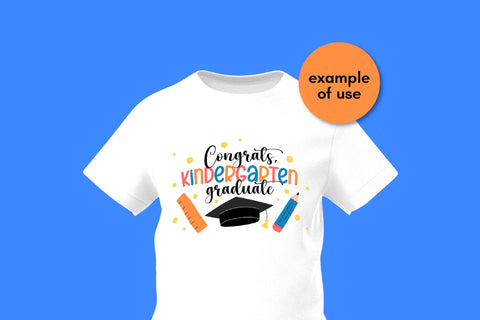Kindergarten Graduate Congrats SVG | Graduation PNG Sublimation | Congratulations Preschool Students | Kids T-Shirt Print Digital Download Sublimation AnnaViolet_store 