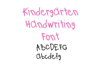 Kindergarten Handwriting Font Crafting With Brenna 