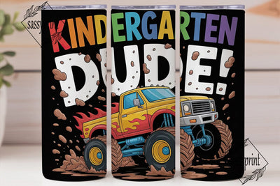 Kindergarten Monster Truck 20oz Tumbler Sublimation sassyprint 