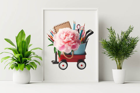 Kindergarten Nursery Kids Peony Sublimation Clipart Bundle Sublimation SVGArt 