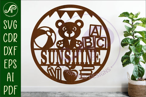 Kindergarten personalized laser cut wall art sign, SVG file SVG APInspireddesigns 