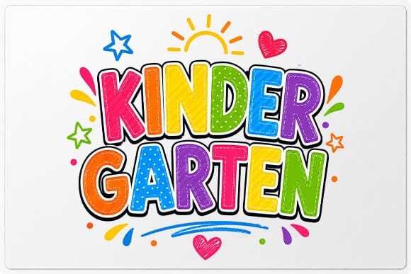 Kindergarten PNG | Colorful School Sublimation Design SVG BillahCrafts 