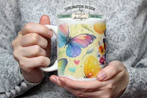 Kindness Changes Everything Butterfly Sublimation Mug Design Sublimation Ewe-N-Me Designs 