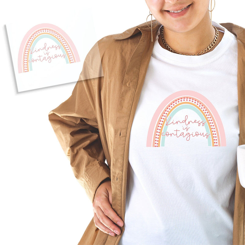 Kindness is Contagious DTF Transfer Physical So Fontsy T-Shirt Iron-On Transfer Shop