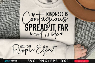 Kindness is Contagious Spread It Far and Wide Sleeve SVG Design, Christian Sleeve SVG, Faith SVG Design, Jesus Sleeve SVG SVG Regulrcrative 