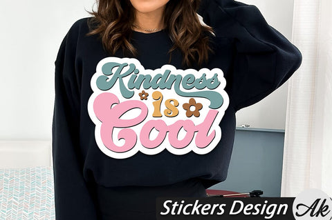 Kindness is cool Stickers Design SVG akazaddesign 