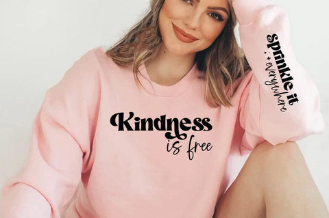 Kindness is free, Jesus Motivational Inspirational Sleeve Shirt SVG Design, SVG FiveStarCrafting 