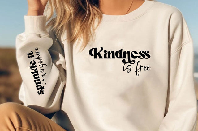 Kindness is free, Jesus Motivational Inspirational Sleeve Shirt SVG Design, SVG FiveStarCrafting 