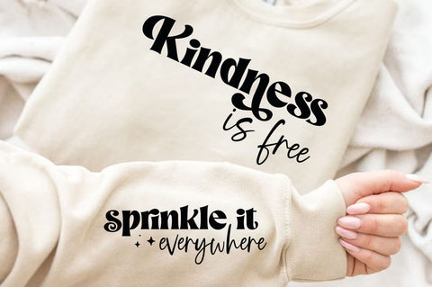 Kindness is free, Jesus Motivational Inspirational Sleeve Shirt SVG Design, SVG FiveStarCrafting 