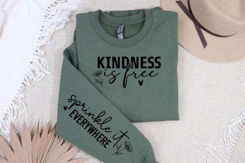 Kindness is free Sleeve SVG Design, Inspirational sleeve SVG, Motivational Sleeve SVG Design, Positive Sleeve SVG SVG Regulrcrative 