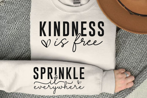 Kindness is free Sleeve SVG Design, Inspirational sleeve SVG, Motivational Sleeve SVG Design, Positive Sleeve SVG SVG Regulrcrative 