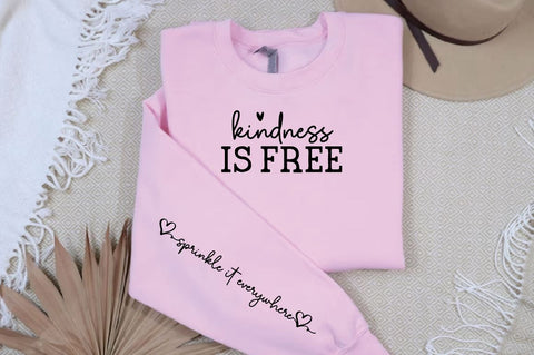Kindness is free Sleeve SVG Design, Inspirational sleeve SVG, Motivational Sleeve SVG Design, Positive Sleeve SVG SVG Regulrcrative 
