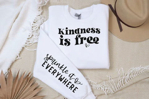 Kindness is free Sleeve SVG Design, Inspirational sleeve SVG, Motivational Sleeve SVG Design, Positive Sleeve SVG SVG Regulrcrative 