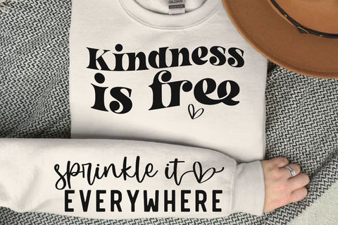 Kindness is free Sleeve SVG Design, Inspirational sleeve SVG, Motivational Sleeve SVG Design, Positive Sleeve SVG SVG Regulrcrative 