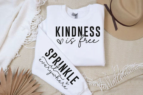 Kindness is free Sleeve SVG Design, Inspirational sleeve SVG, Motivational Sleeve SVG Design, Positive Sleeve SVG SVG Regulrcrative 