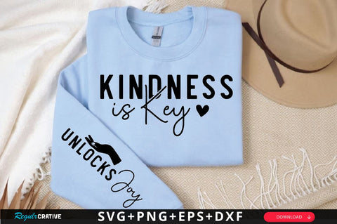 Kindness is Key Sleeve SVG Design, Christian Sleeve SVG, Faith SVG Design, Jesus Sleeve SVG SVG Regulrcrative 
