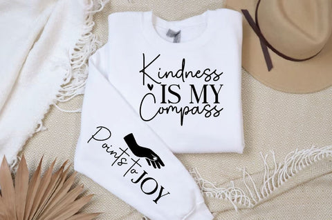 Kindness is My Compass Sleeve SVG Design, Christian Sleeve SVG, Faith SVG Design, Jesus Sleeve SVG SVG Regulrcrative 